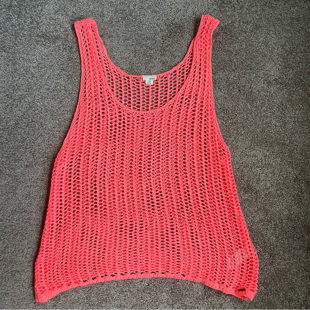 Garage Crochet Cover Up Shirt